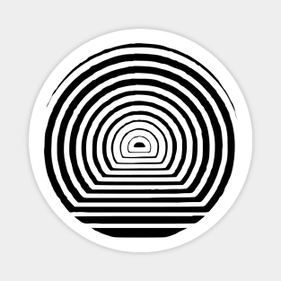 Black and White Optical Illusion Magnet